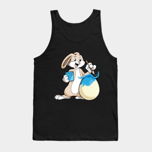 Funny bunny is painting an easter egg Tank Top